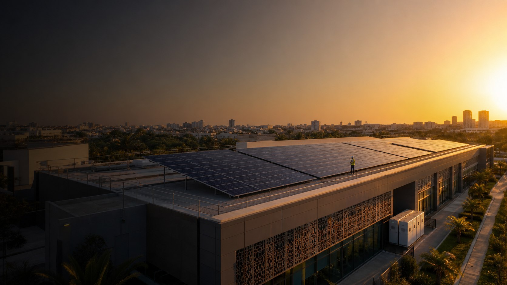 Centrale photovoltaïque Solar Bess sur un bâtiment professionnel