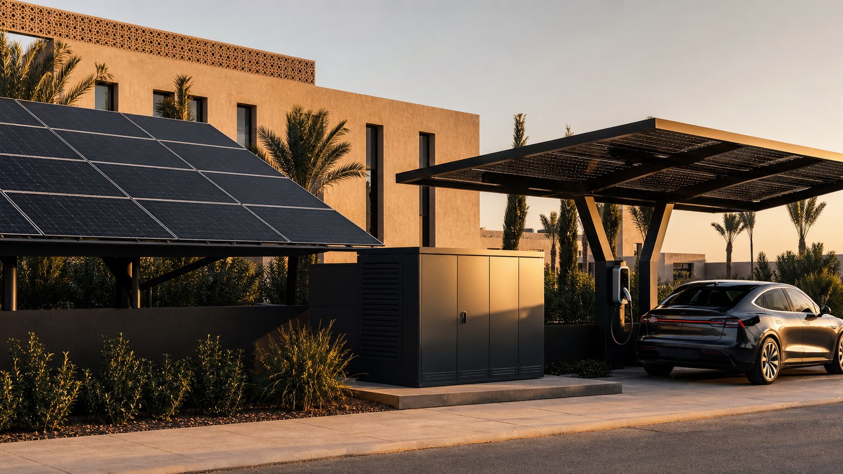 Solution solaire, stockage et recharge électrique